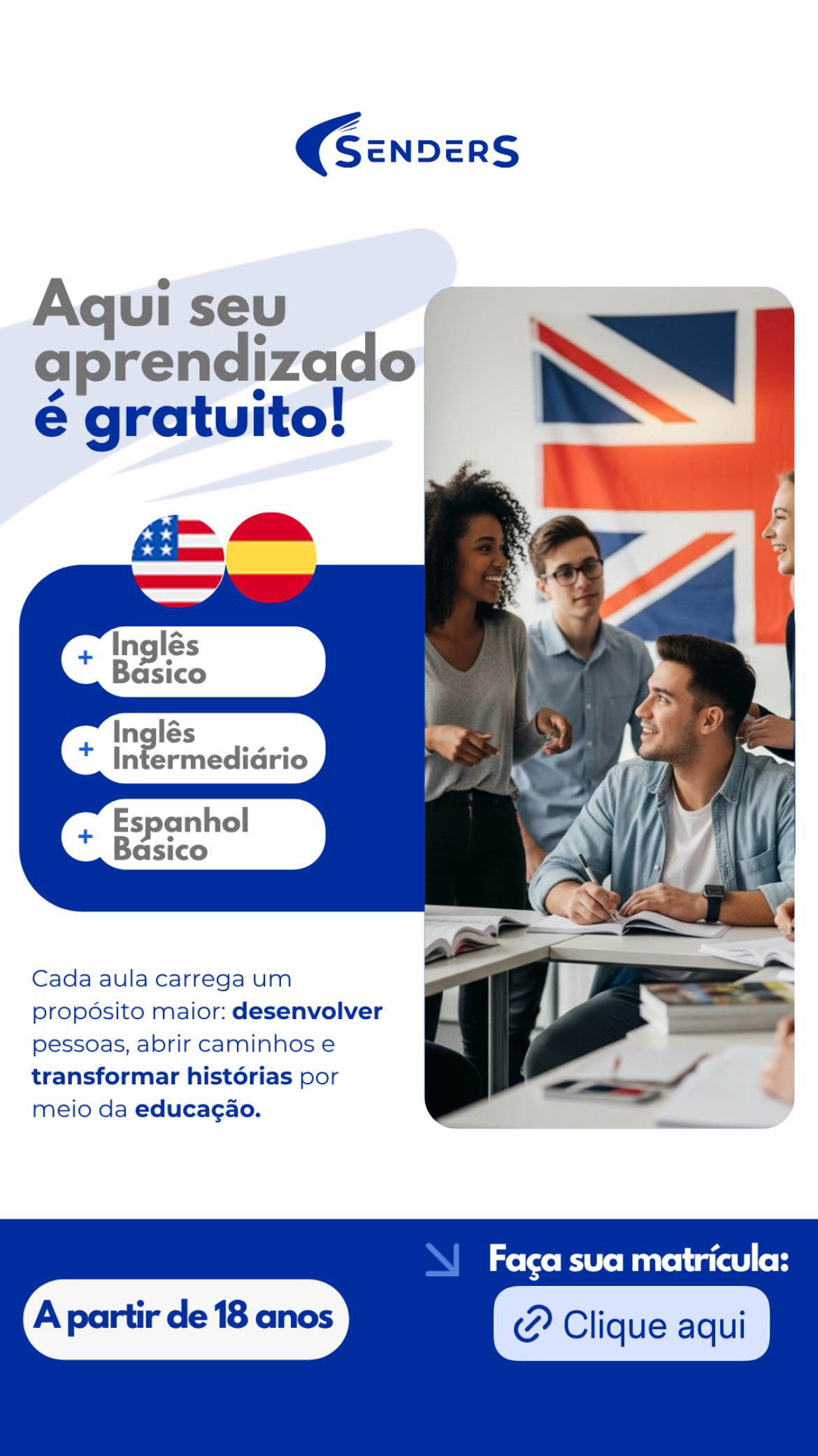 Cursos Gratuitos para Adultos — Instituto Senders